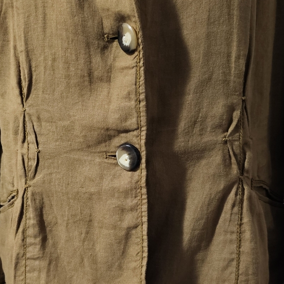 J. Jill | Classic Brown Linen Blazer - Picture 15 of 15